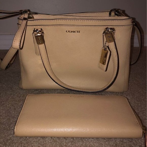 Coach Handbags - Tan Coach Purse and Matching Wallet